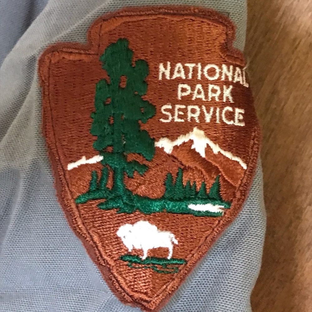 Men Sz Large Vintage R&R Official National Park Service Uniform Shirt New Patch